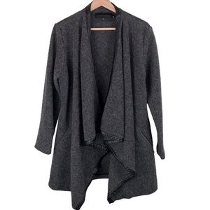 Coster Copenhagen Wool Blend Vegan Leather  Cardigan Sweater Coat Women's sz M